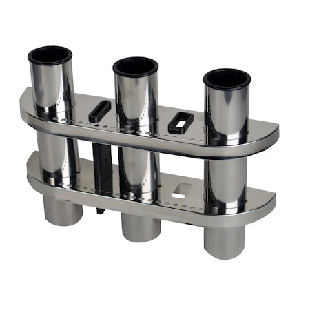 C.E. Smith Pkg. Triple Rod Holder 304 SS 53625A